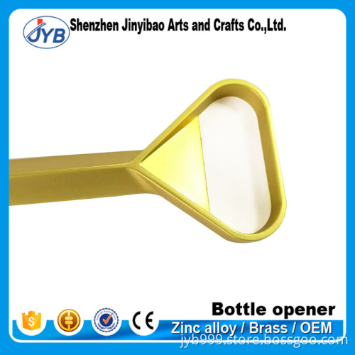 Cheap custom your shape bottle opener gold plated beer opener free engraving logo